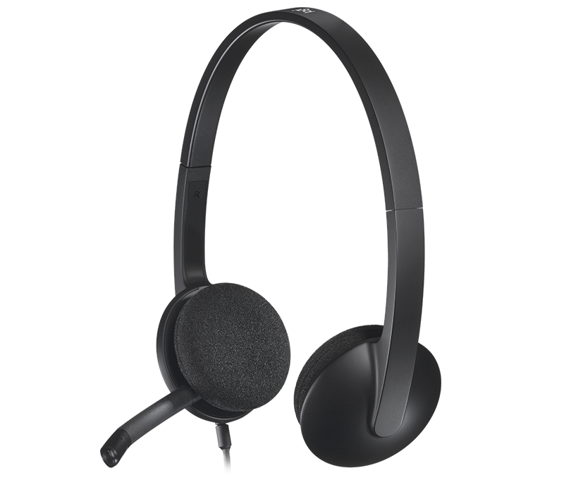 Logitech H340 USB PC Headset with Noise-Cancelling Mic (981-000477)