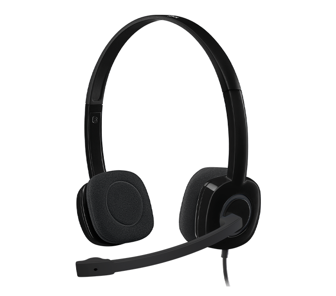 Logitech H151 Stereo Headset Black (981-000587)